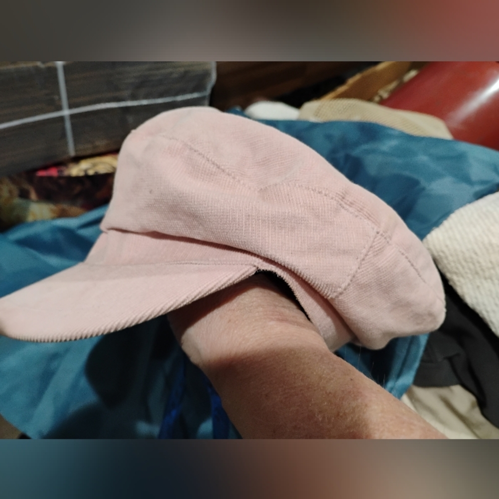 Corduroy August Newsboy Pink Cap